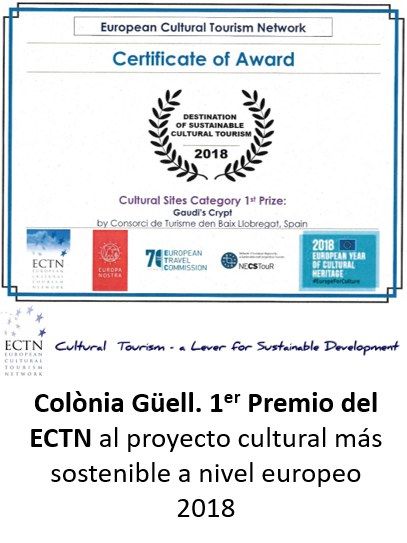 1r Premio del ECTN · proyecto cultural más sostenible a nivel europeo 2018