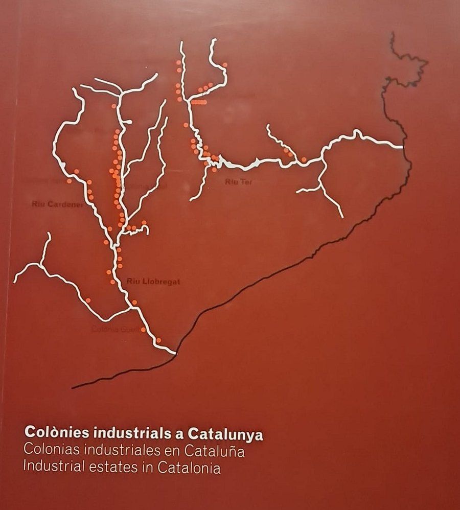 Mapa de las colonias industriales de Cataluña, en la exposición