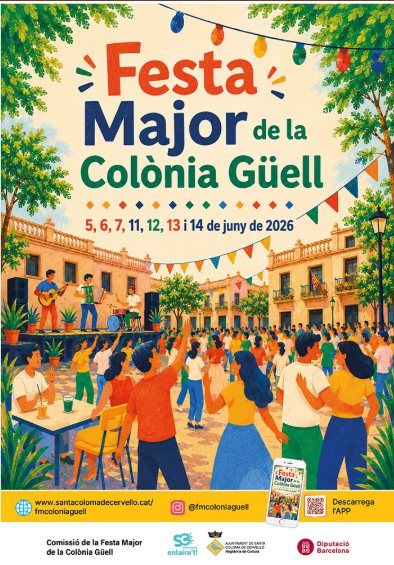 Cartel de la Festa Major de la Colònia Güell 2026