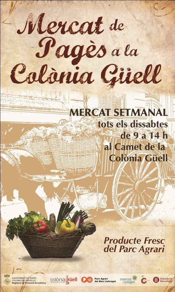 Cartel del Mercat de Pagès de la Colònia Güell